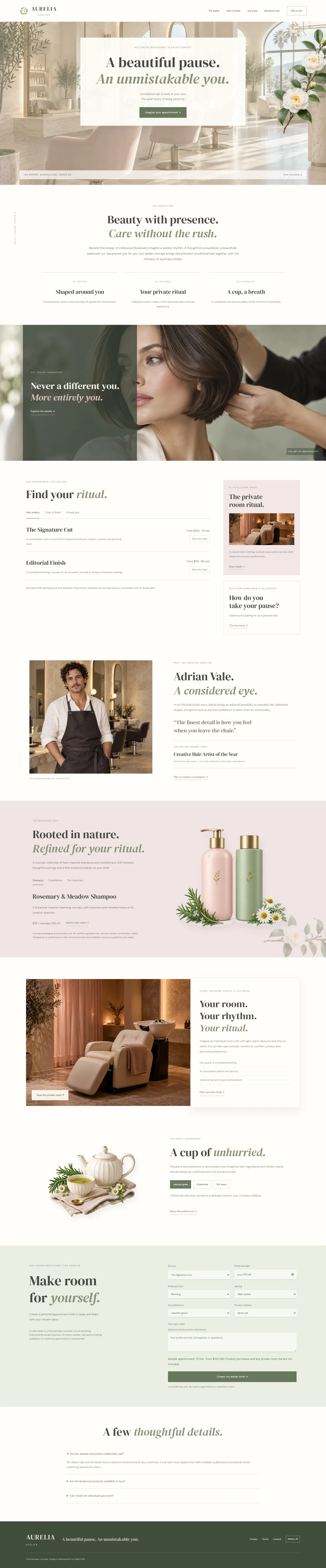 Aurelia Atelier 完整網站設計