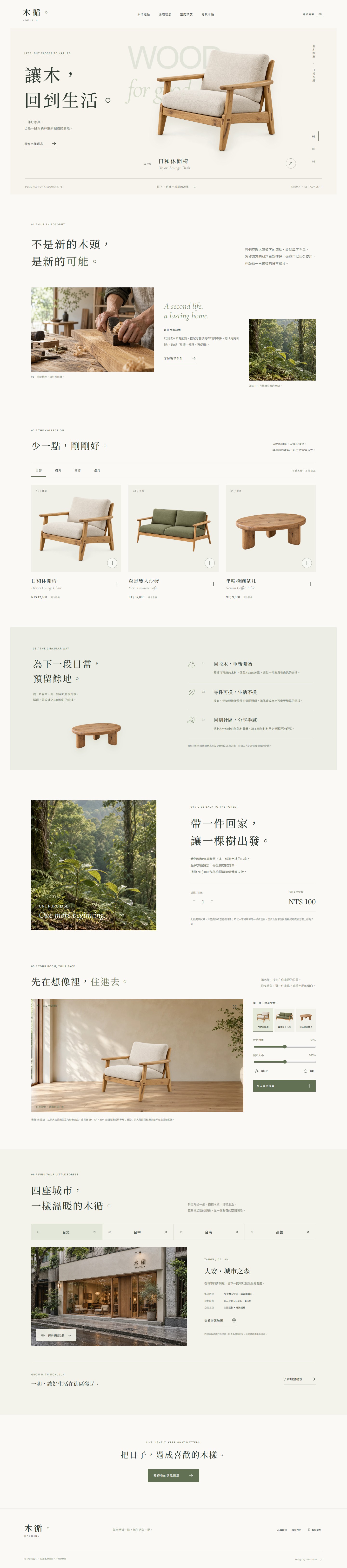 MOKUJUN full homepage design