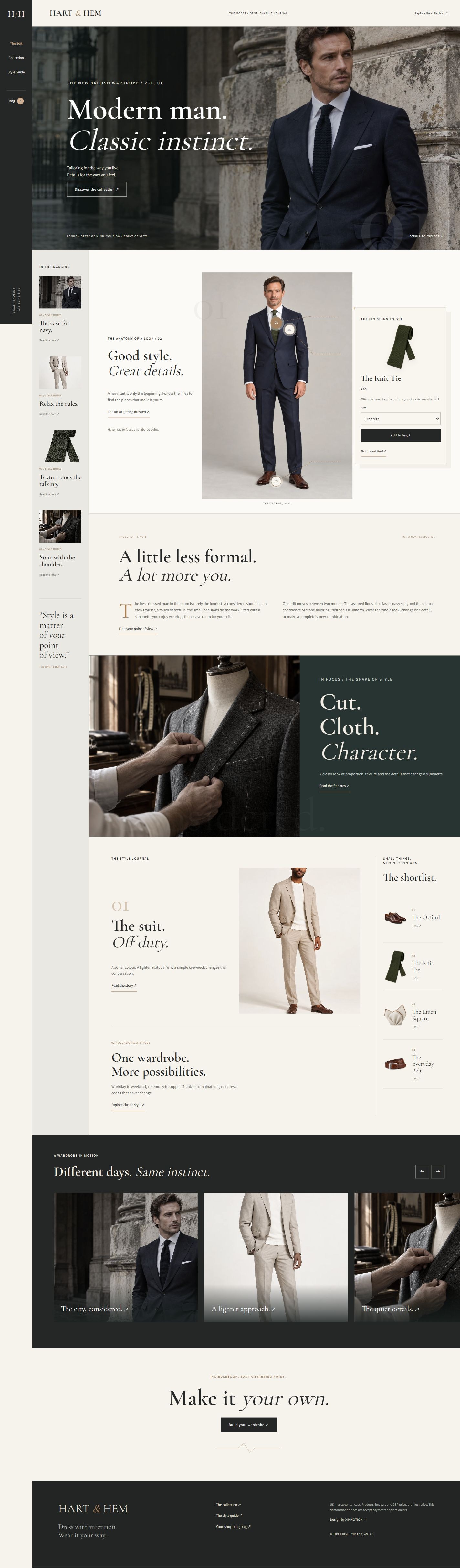 HART & HEM full homepage design