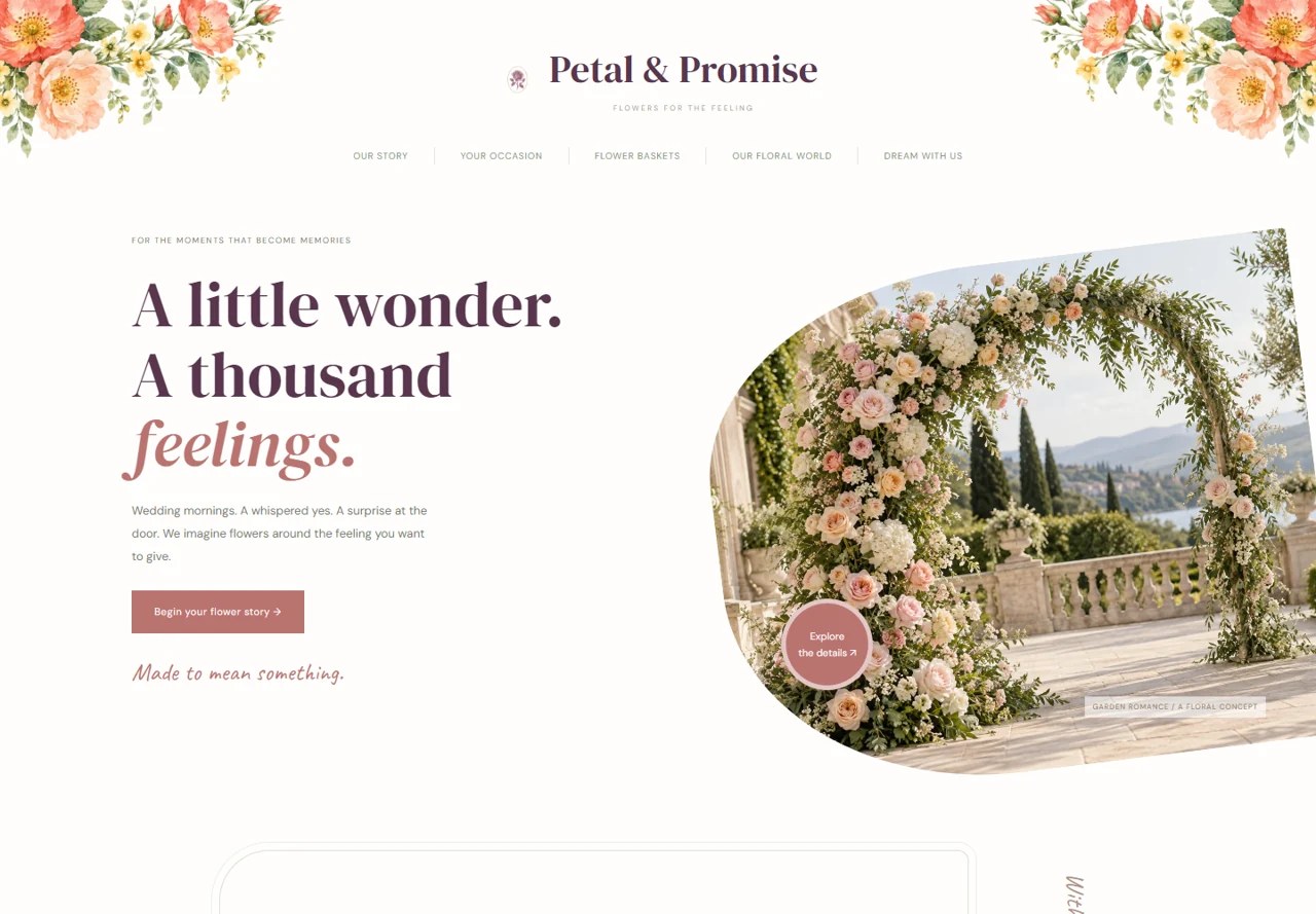 Petal & Promise 設計區塊 1