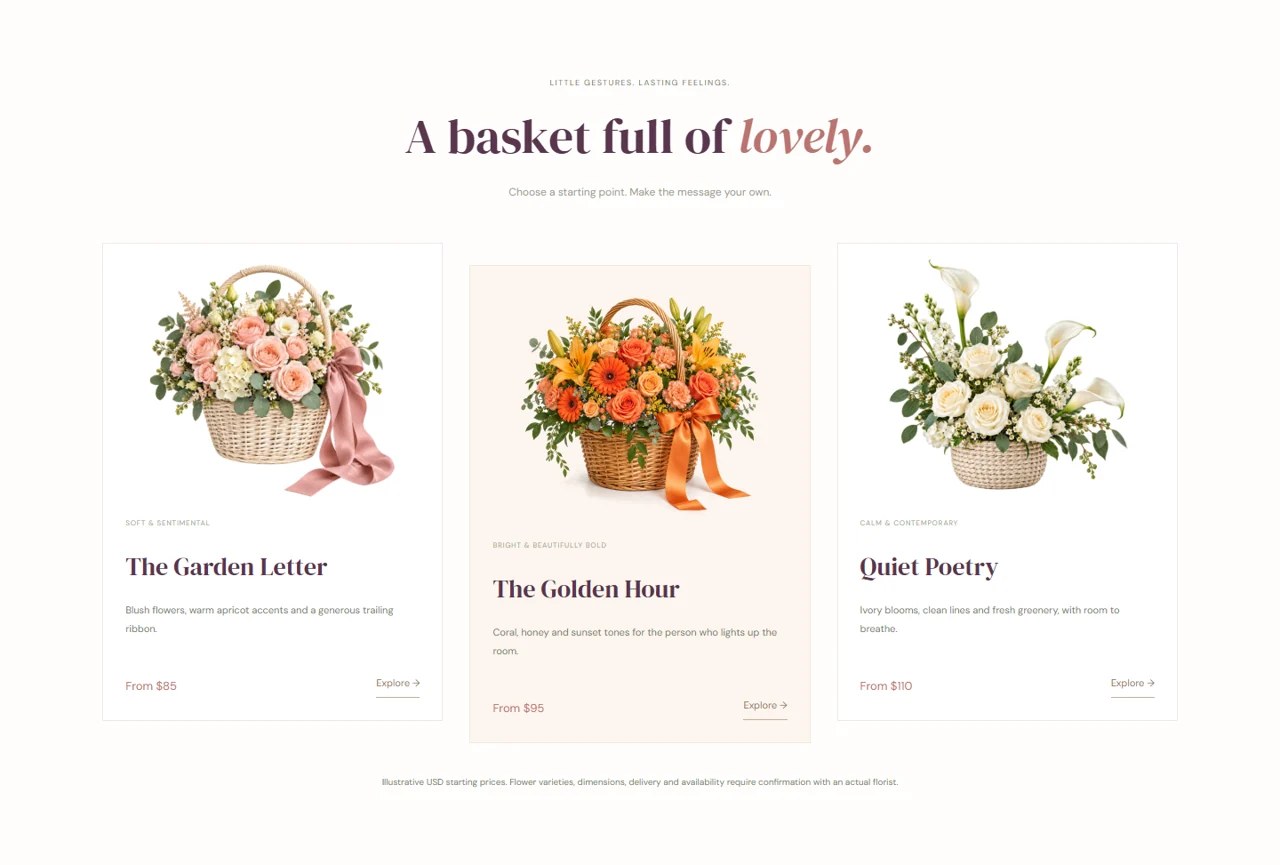 Petal & Promise 設計區塊 3