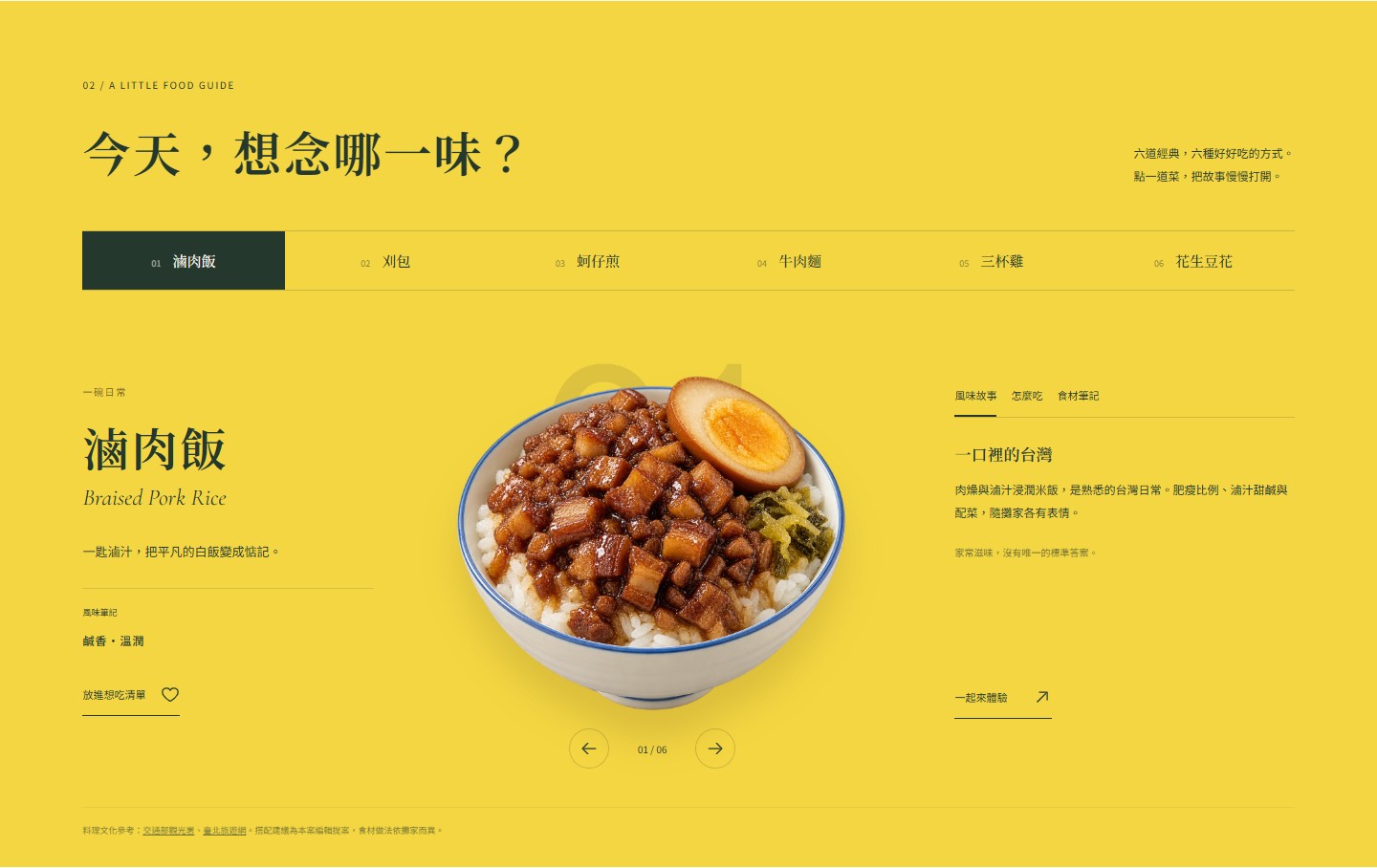 一口裡的台灣：六道料理導覽