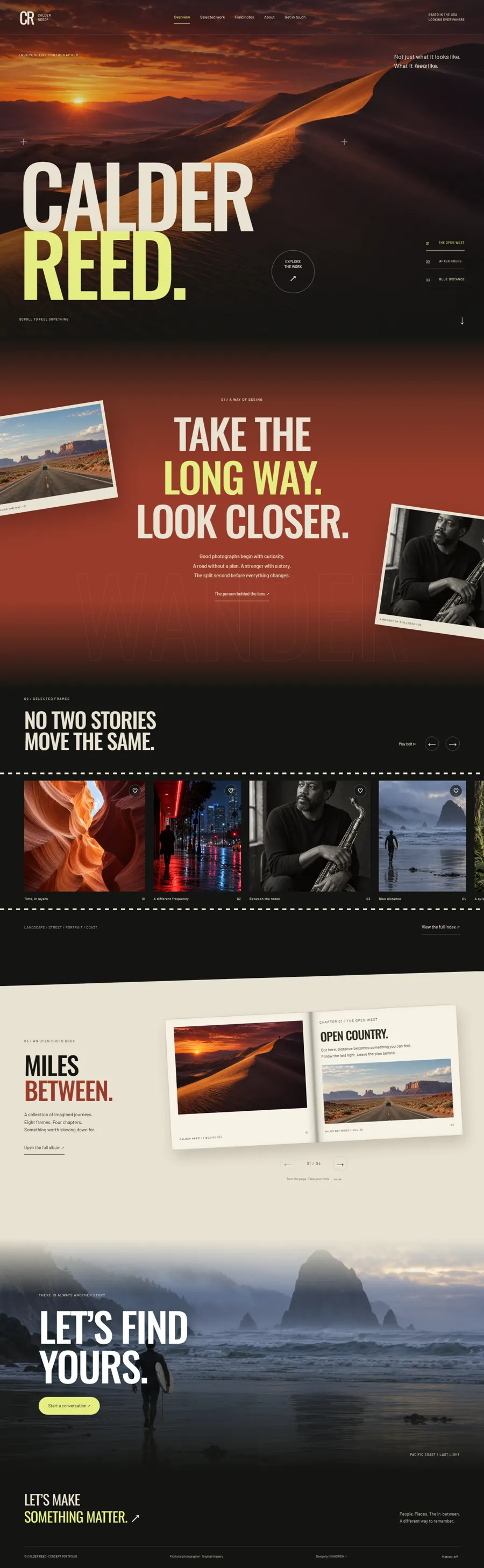 CALDER REED website overview