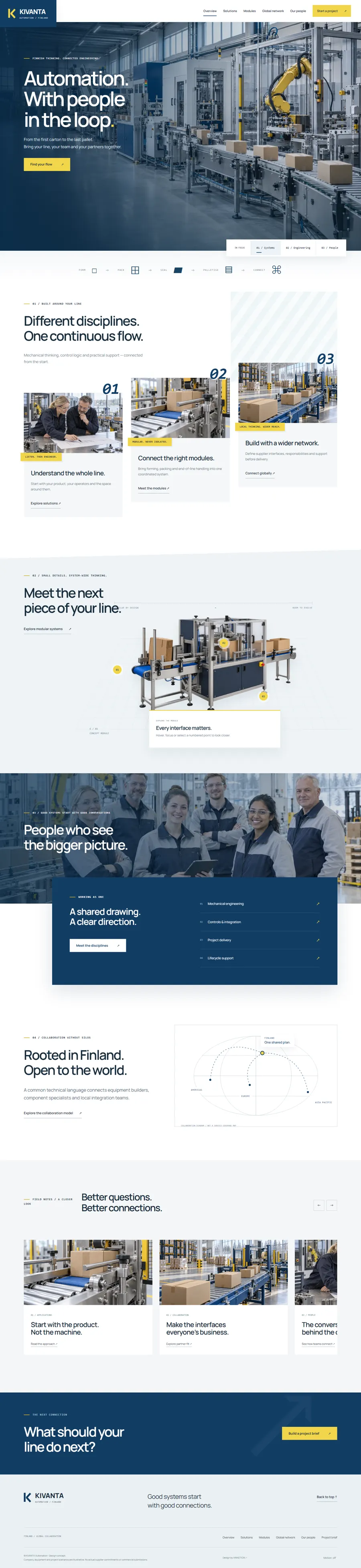 KIVANTA Automation website overview