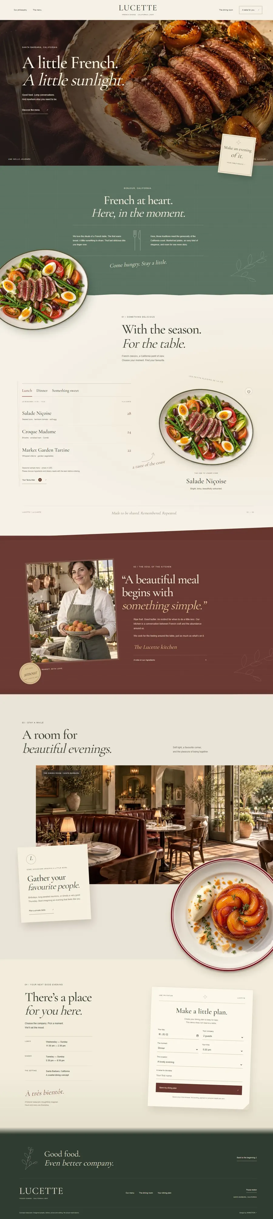 LUCETTE website overview
