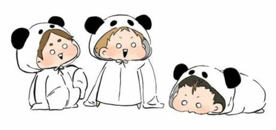 Groupie IMG_4420 — characters in panda costumes