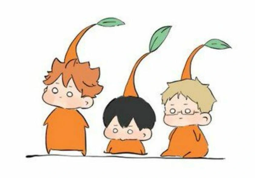 Emma’s Groupie characters with sprouting leaves