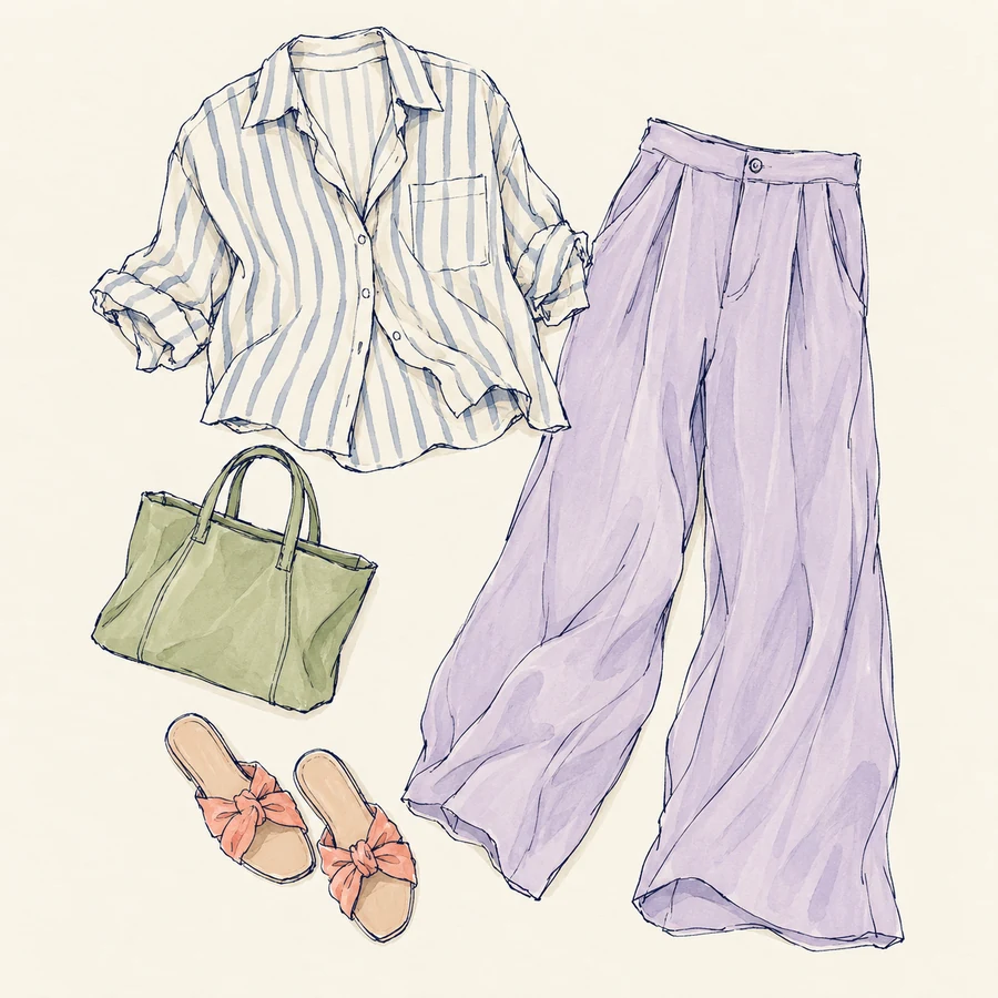 A playful fashion illustration