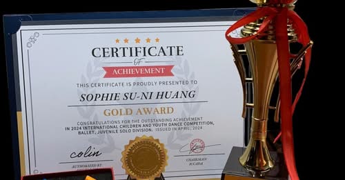 Gold Award certificate