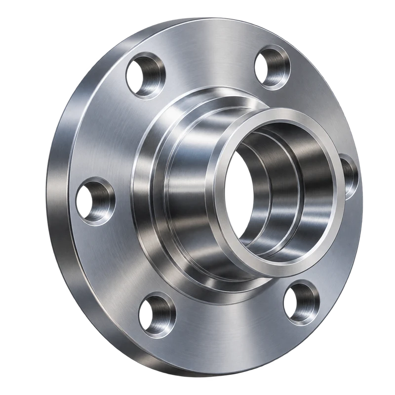 Machined hub flange