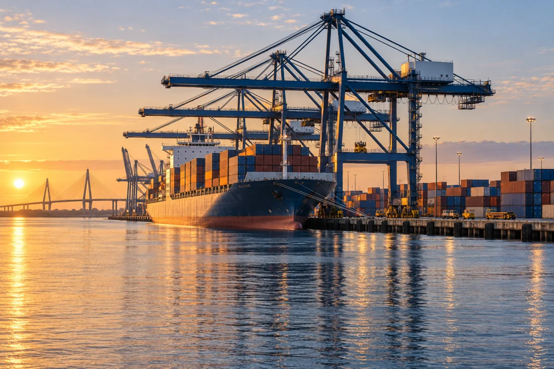 Illustrative international container port