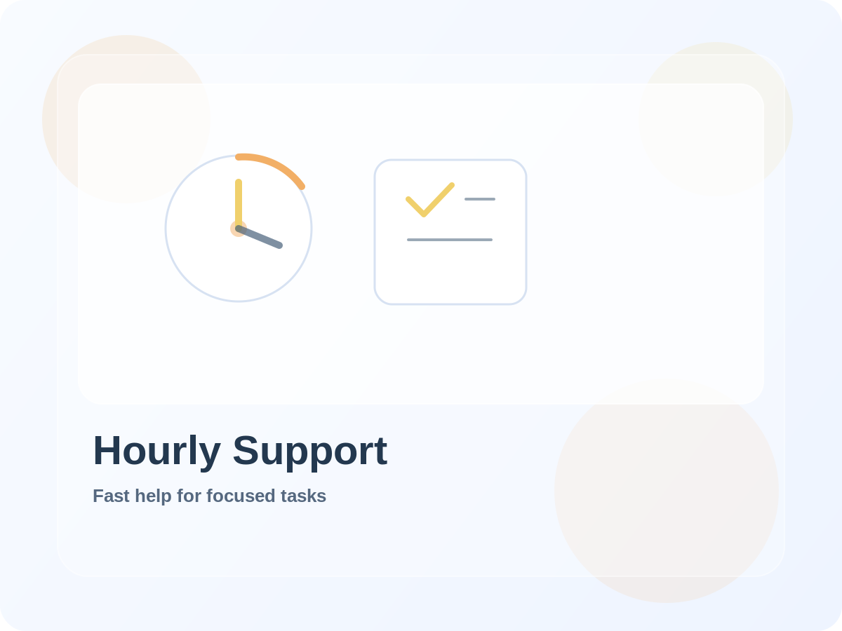 Hourly freelance support